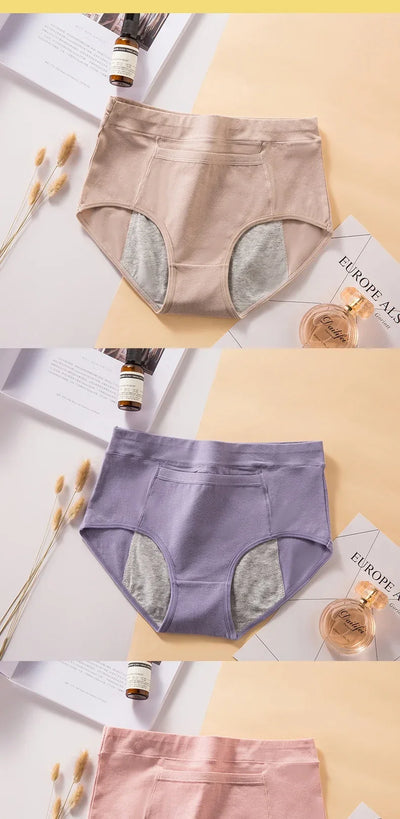 Panties For Menstruation Cotton Physiological Period Leak Proof Menstrual Panties Women Mid Waist Culotte Underwear Sexy Briefs
