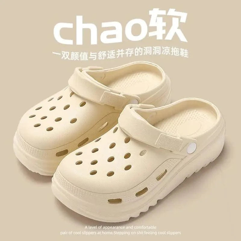 ZHIDA Clogs Sandals Men Women Couples Garden Shoes Summer Outdoor Slides Black White Minimalism EVA Rubber Outside Beach Shoes