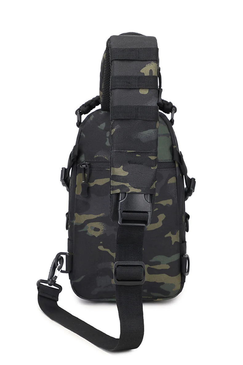 Men's Camping Chest Bag Tactical Sports Shoulder Outdoor Fanny Pack Hiking Climbing Cycling Fishing MOLLE System Sling Bags