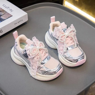 Children Sports Shoes 2025 New Spring Autumn Boys White Shoes Girls Breathable Mesh Casual Soft Sole Sneakers Kids Running Shoes