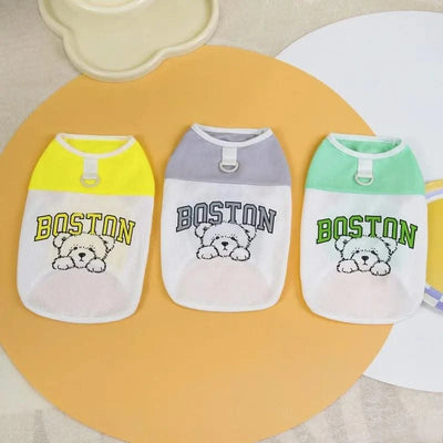 Summer Cool Dog Clothes New Dogs Pet Vest For Puppy Breathable Vest T-shirt Costume Bulldog Dog T-shirt Outdoor Pets Clothing