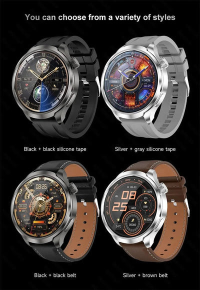 Smart Watch 1.85" BIG AMOLED Screen NFC GPS Tracker IP68 Watch 4 BT5.3 Call Health Smartwatches Custom Dial Series GT Upgraded
