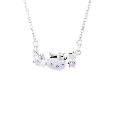 Sanrios Luxury Necklaces Anime Hellokitty Cinnamoroll Clavicle Chain Necklace for Women Jewelry Wedding Party Birthday Girl Gift