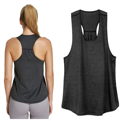 Women's Activewear: Solid Wrap Back Sports Tank Tops