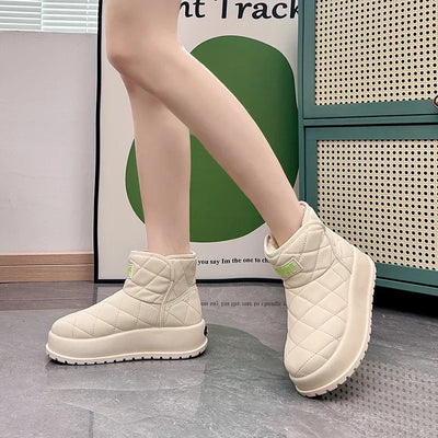 Kalsooni 2024 Winter Velvet Thick Warm Shoes Waterproof Platform Snow Boots for Women