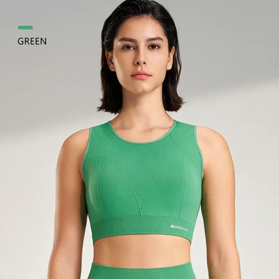 Sports underwear women anti-shock anti-sagging sports undershirt with bra pads fitness clothing high strength yoga bra