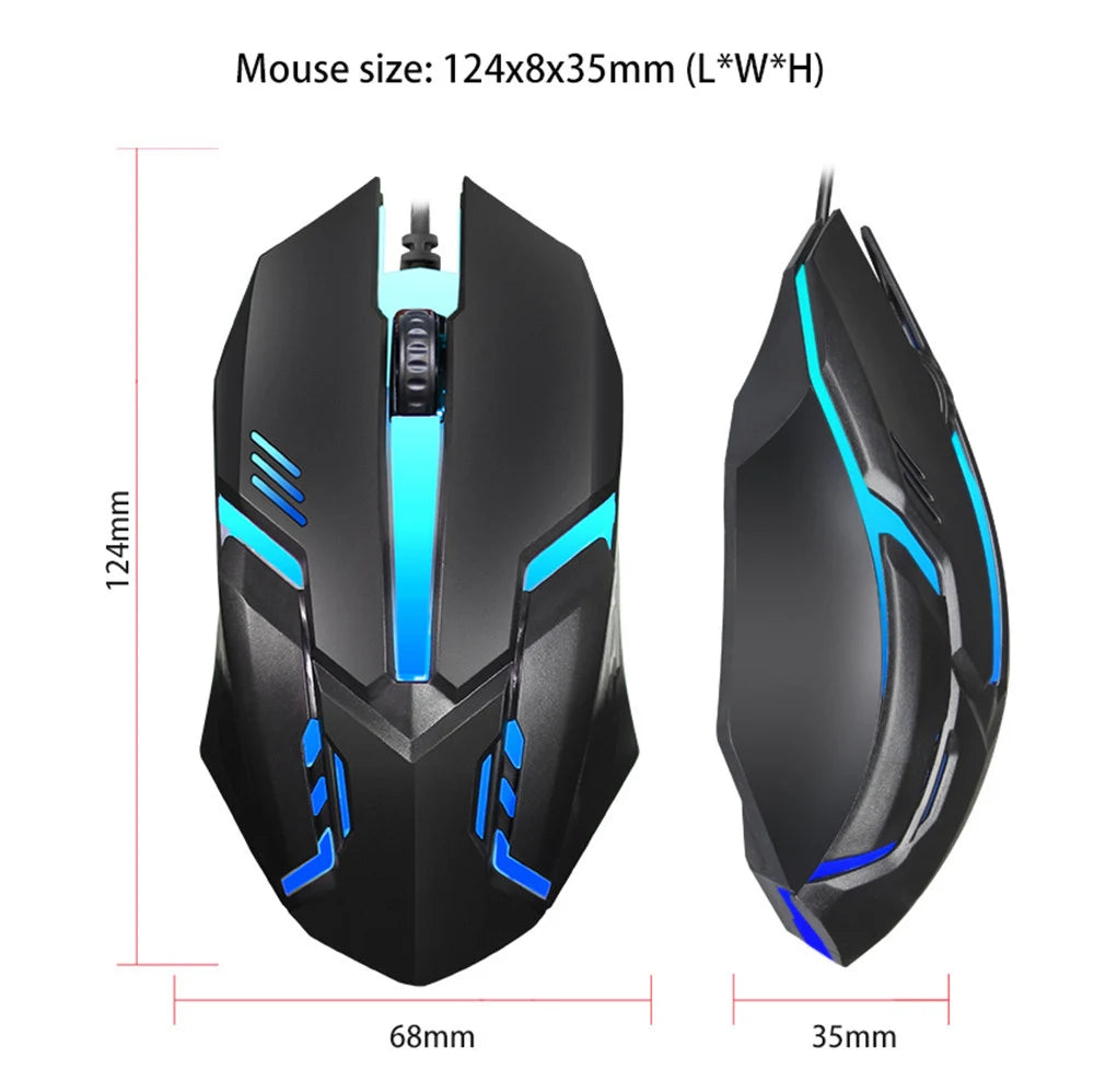 USB Wired Gaming Mouse 5000 DPI 3 Buttons Silent Mause Backlit Professional Gamer Mice Ergonomic Computer Mouse For PC Laptop