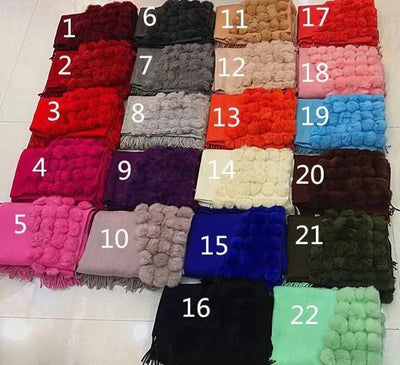 Winter Thick  Genuine Rabbit Fur Scarf for Women