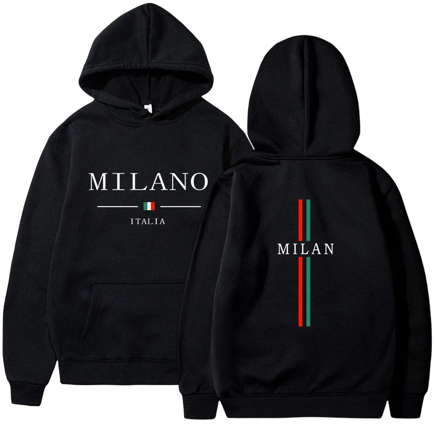Mens Womens Hoodies Sweatshirt Milan Printing Pullover Casual Jogging High Quality Mens Clothing Daily Tracksuit Y2k Tops 2025