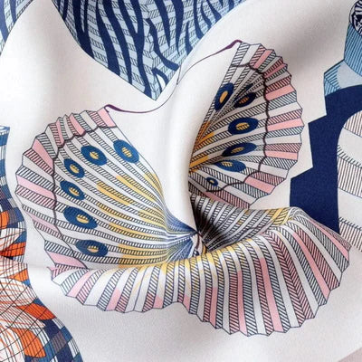 100% Real Silk Scarf  Square Head Scarves Hijab for Hair Wrapping 90cm