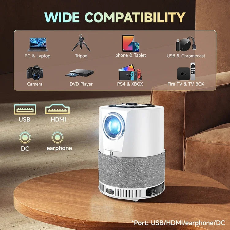 Projector2024 New Products Portable Projector Mini Android Lcd 4K Smart Tvs HD 4K 1080P Home Theater Projector