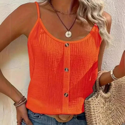 Women Cami Tops Slim Scoop Neck Backless