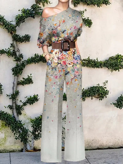 Women Jumpsuits New In Spring Autumn Female Chic Elegant Office Lady Wide Leg Pants Bodysuits Jump Suits for Women One Pieces