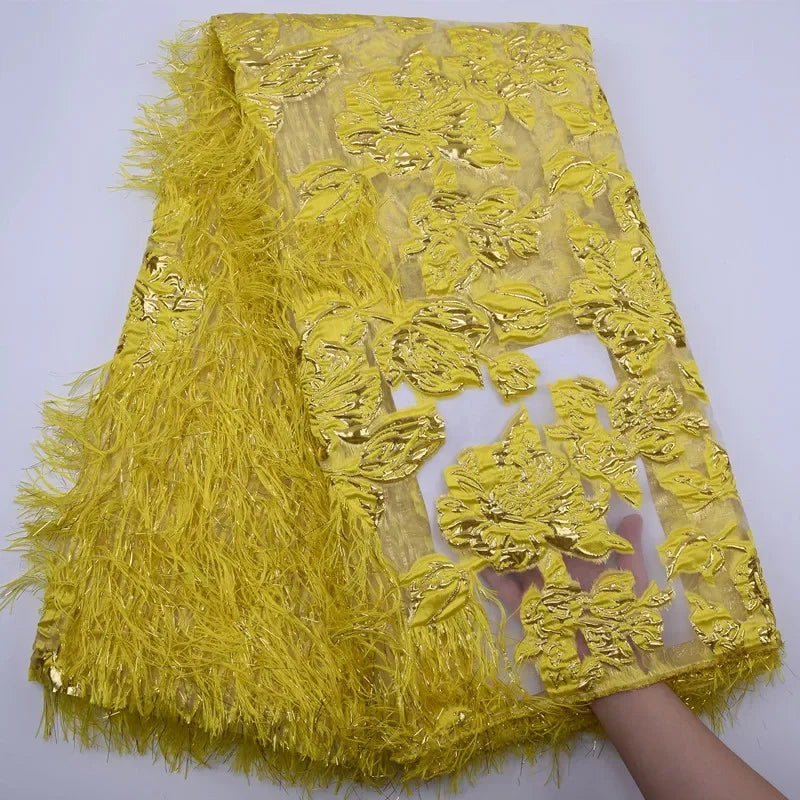 SJD African Demask Lace Fabric French Net Rmbroidery Brocade Lace 2024 Hot Sale Nigeria Jacquard Fabric For Women Luxury Dresses