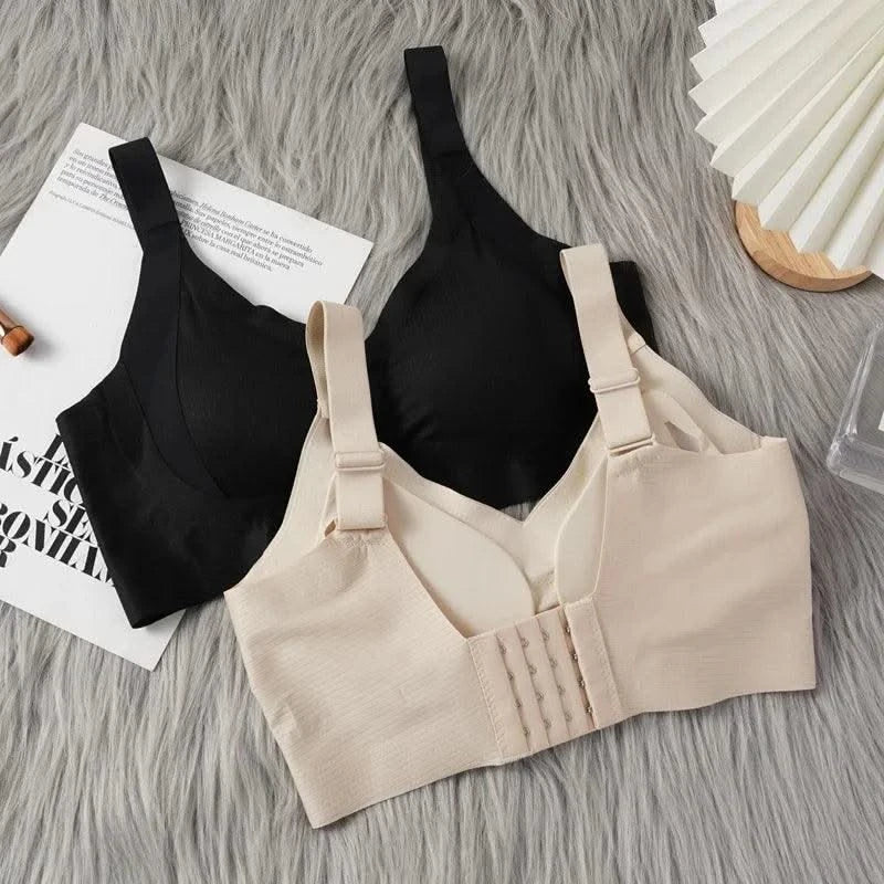 Women's Full Cup Seamless Bras Wide Straps Adjustable Underwear Women Big Breasts Bra Female No-wire Trace-Free Underwear