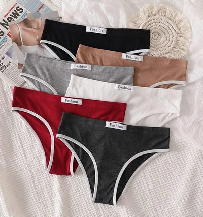 Women Cotton Bra And Panties Set Low Rise Briefs Panties Non-Wire Vneck Bras Sexy Lingerie Push Up Brassiere Female Underwear