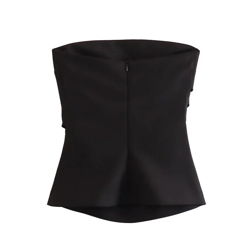 TRAF Top Women Summer Tanks&Camis Corset Tops Ladies Fashion Casual Sexy Elegant White Black Blue Pink Sleeveless Tank Tops