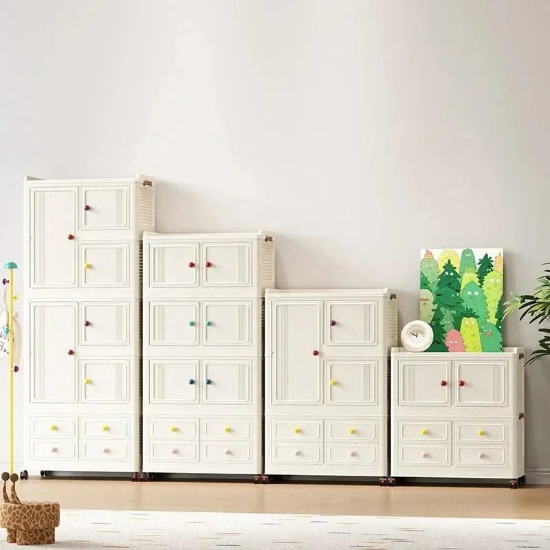 Home bedroom, children's storage cabinet, multi-layer snack cabinet, multifunctional large capacity dust-proof storage box