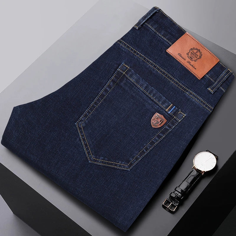 New Men Classic Jeans Jean Homme Pantalones Hombre Men Mannen Soft Black Biker Masculino Denim Overalls Mens Pants Size 30-40