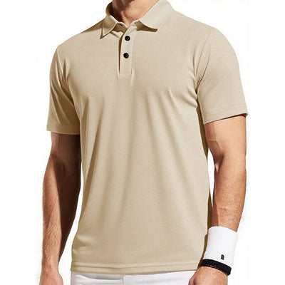 Men's Short Sleeve Polo Shirts Summer Trendy Breathable T-shirt Solid Color Casual Loose Basic Top Men Polos Shirts Streetwear