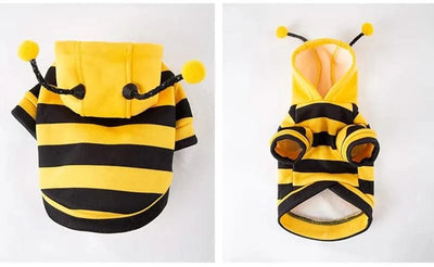 Funny Pet Cat Clothes Hooded Stripe Cat Hoodies for Cats Kitten, Easter Halloween Dress Up Party Outfit Bee Costumes for Cats