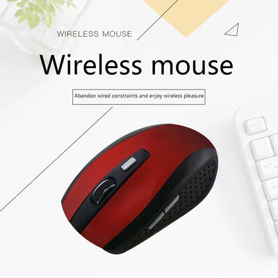 1pc High Quality 2.4G USB Red Optical Wireless Mouse 6D For Computer Laptop Gaming Mice Ergonomically-designed Wireless Mouse