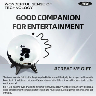 Magnetic Fluid Pickup Sound Motion Sensor Desktop Music Partner Venom Music Rhythm Light Dance Liquid with Music Visual Music