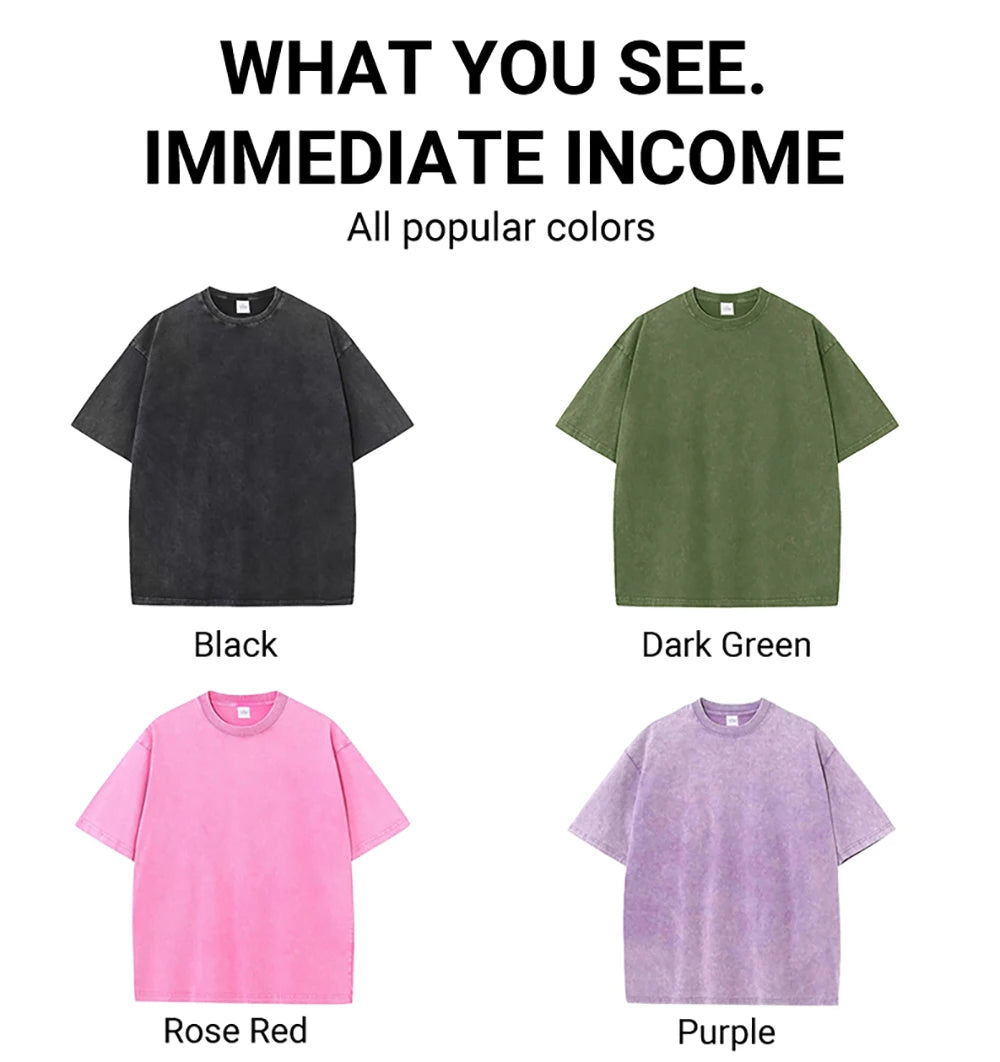 Women'S Cotton Washed T-Shirts Trend Distressed Loose Tees Love Your Self Letter Printing Short Sleeve Summer Female Clothes