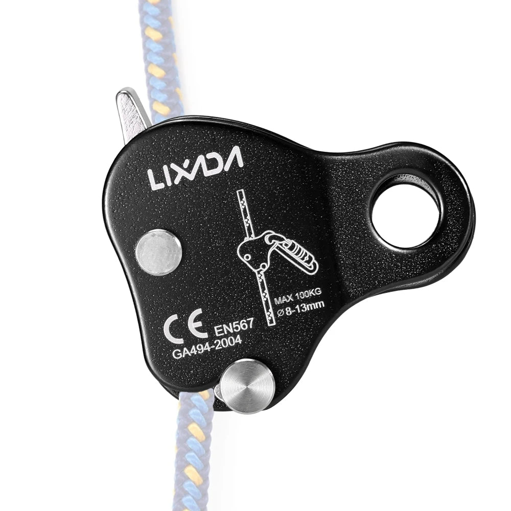 Climbing Ascender Arborist Climbing Rope Protection Belay Device Grip Outdoor Climbing Rigging 8-13MM Rope Mountain Climbing