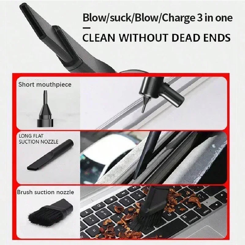 Portable Wireless Car Vacuum – Compact High-Suction Handheld with Blower Function for Easy Car & Small Space Cleaning