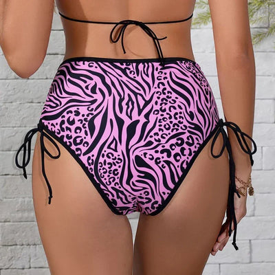 Period Swimsuit Bottom Swimming Women Bikini Bottom Women Solid Black Tie Side Leopard Panties Swimwear 2024New Period Underwear