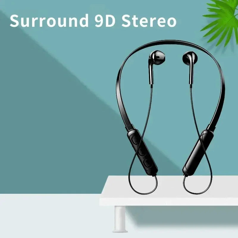 Neck Hanging Wireless Bluetooth Headset Stereo Noise Reduction Sports Headphones With Microphone Universal Compatibility Device