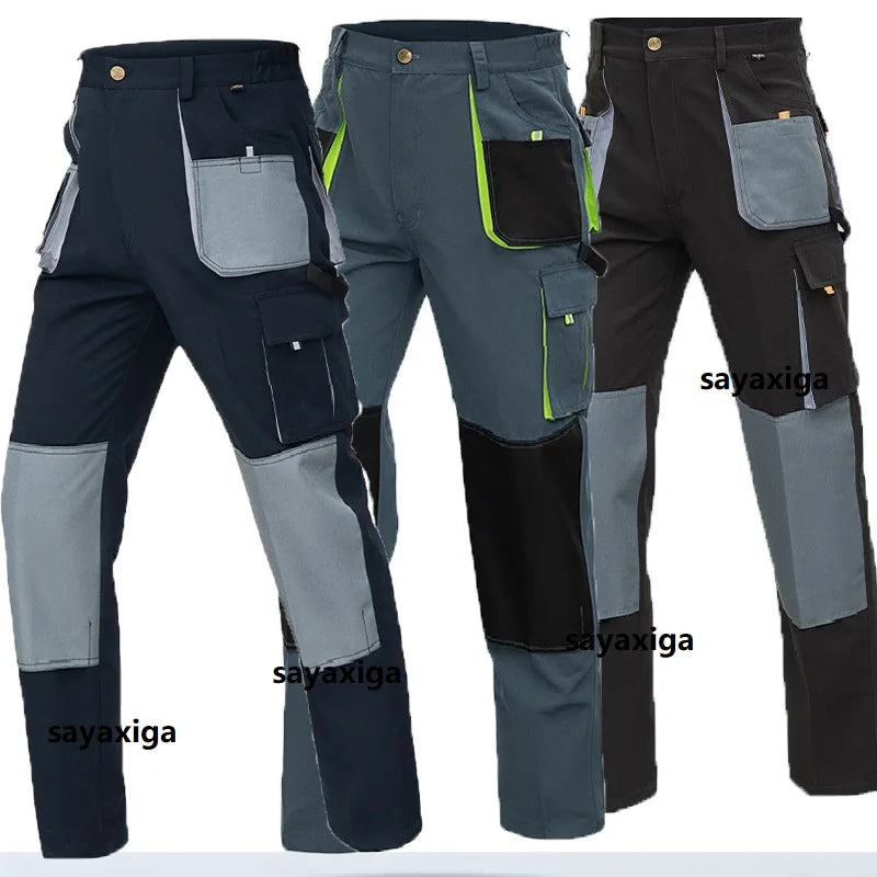 Work Trousers Working Pants For Men Cargo Pants Men Workwear Multi-pocket Outdoor Hiking Joggers Pants Functional Pockets Pants