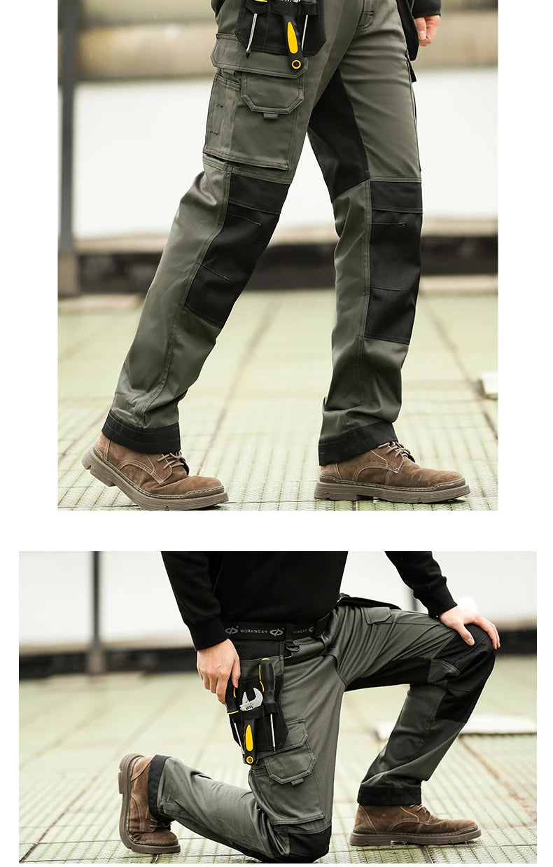 Work Pants For Men Multifunctional Work Trousers Workwear Pants With Reflective Tapes