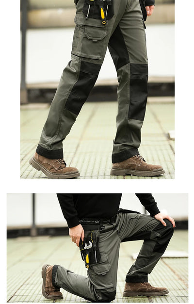 Work Pants For Men Multifunctional Work Trousers Workwear Pants With Reflective Tapes