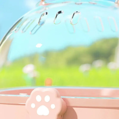 Portable Transparent Pet Carriers Cage Breathable Ventilated Travel Pet Cage Escape-Proof with Water Bottle Pet House Car Travel