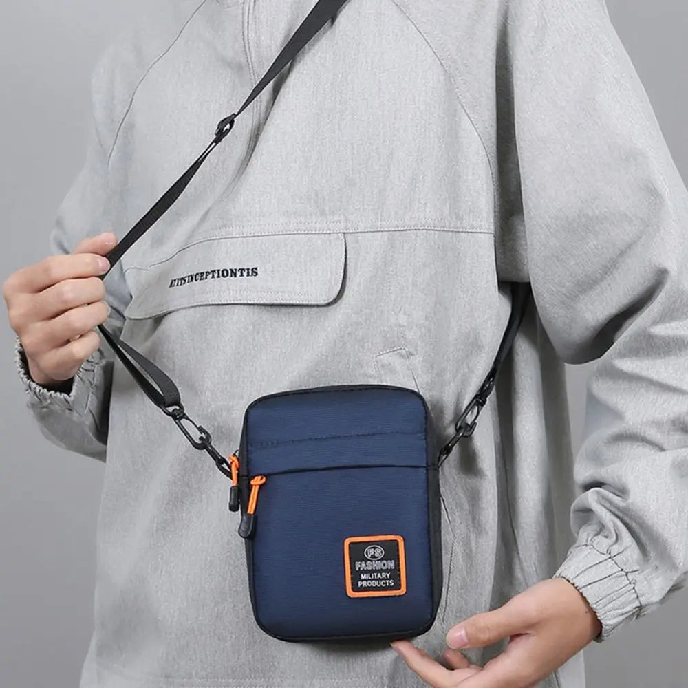 Men's Business Shoulder Bag Casual Man's Messenger Bag Durable Male Handbag Waterproof Oxford Cloth Bag Mini Mobile Phone Bags