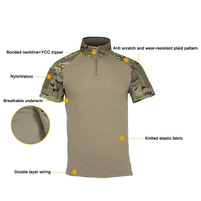 Outdoor Sport Camo Shirts Tees Mens Breathable Tactical CP Camouflage Combat Shirt Hunting Clothes Tops Workout Clothing T Shirt