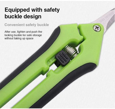 1 Set, Garden Scissors, Garden Pruning Shears, Non-slip Labor-saving Flower Branch Branch Shears, Fruit And Vegetable Shears, Fr - Elanique