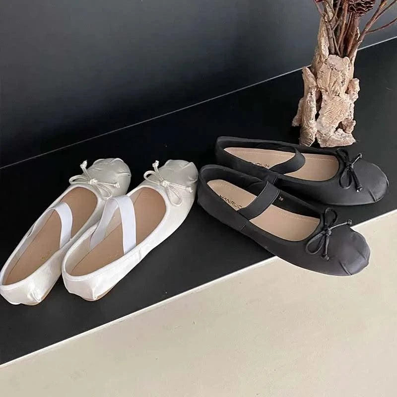Women Butterfly-Knot Lolita Ladies Ballet Flats In Casual shoes, Sandals  Slides