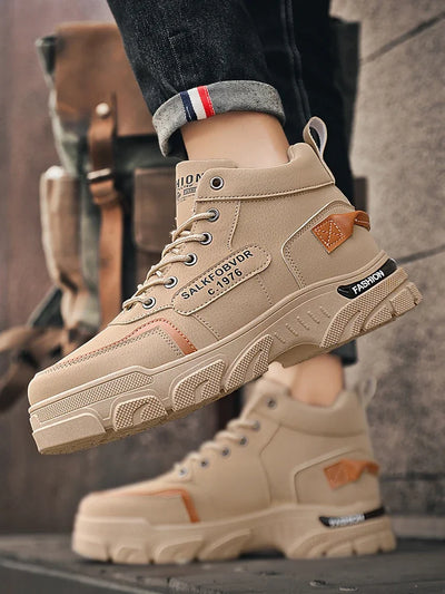 Men's Boots Are Durable, Anti-slip, Fashionable and Trendy New Low-top PU Leather High-quality Outdoor Mountaineering Work Boots