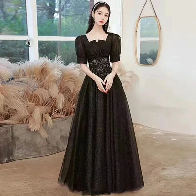 High-End Banquet Evening Dresses Women's 2025 New Spring Summer Light Luxury Slim Birthday Party Performance Dance Clothes Dress