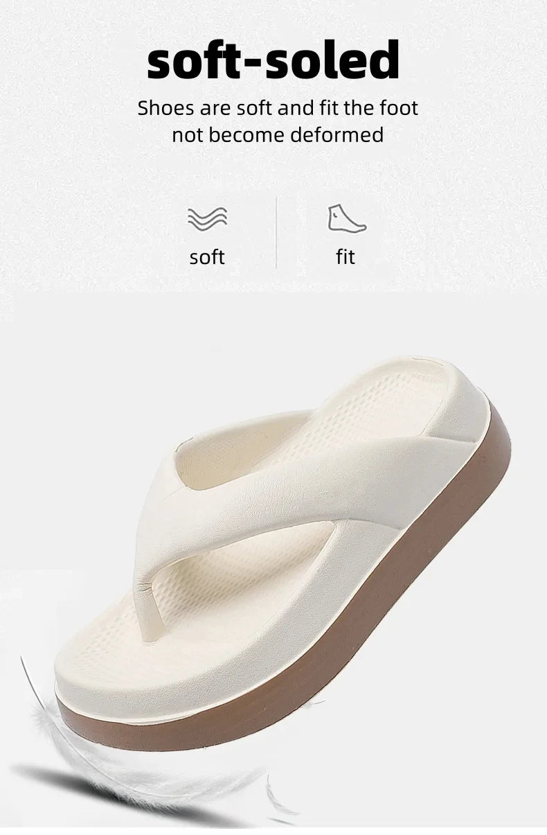 Woman Flip Flops Popular Design Shoes 2025 Trend Casual Platform Sandals Non-slip Outdoor Slippers Unique Features Flat Sandals