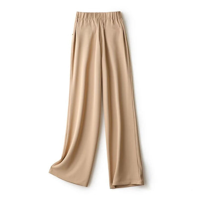 Suit Wide Leg Pants for Women in Summer with A High Waistline  2023 New Loose and Slim Straight Tube Casual Chiffon Pants