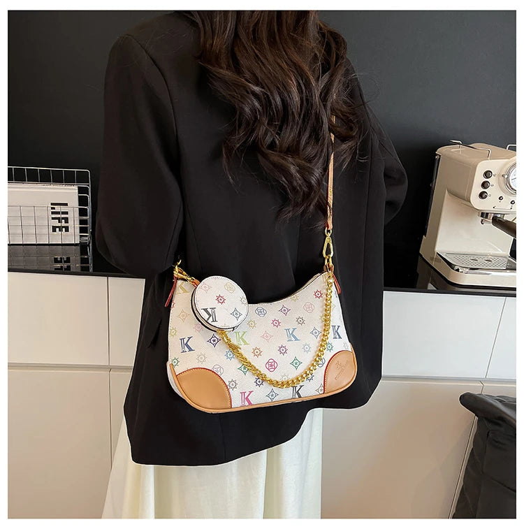 Famous Designer Elegant Handbags Leather For Women, Ladies Crossbody Shoulder Bag Classic Popular And Lightweight For Shopping