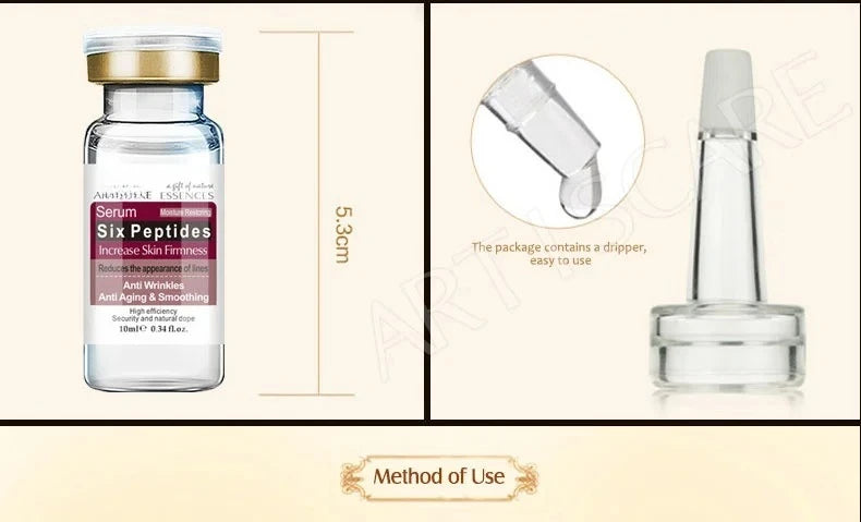 Six Peptides Face Serum 5pcs/10pcs/Lot for Moisturizing Facial Essence Skin Care Peptide Face Liquid