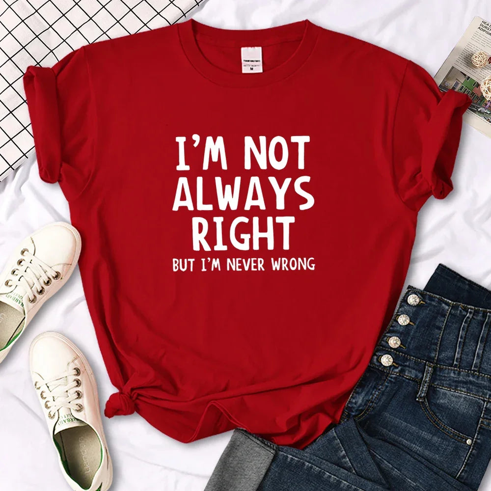 Women's T-Shirt Cool Interesting Letters Printed Tees Female Summer Oversized Tshirt Woman Round Neck Casual Tshirt Tops