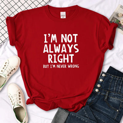 Women's T-Shirt Cool Interesting Letters Printed Tees Female Summer Oversized Tshirt Woman Round Neck Casual Tshirt Tops