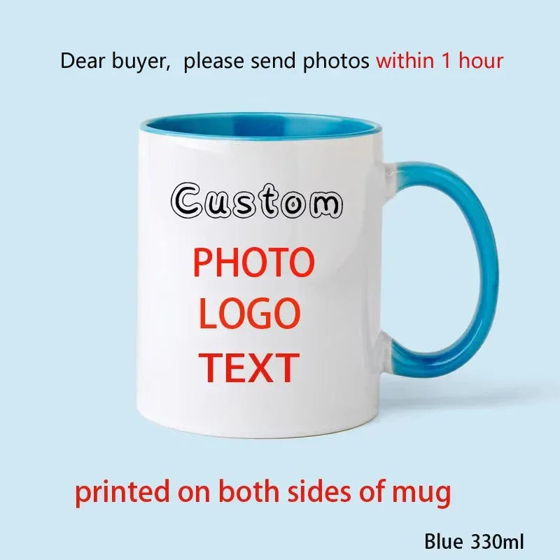 Personalised Coffee Mugs, Tea Cups, Mothers day, Wedding Gift 9 COLOURS