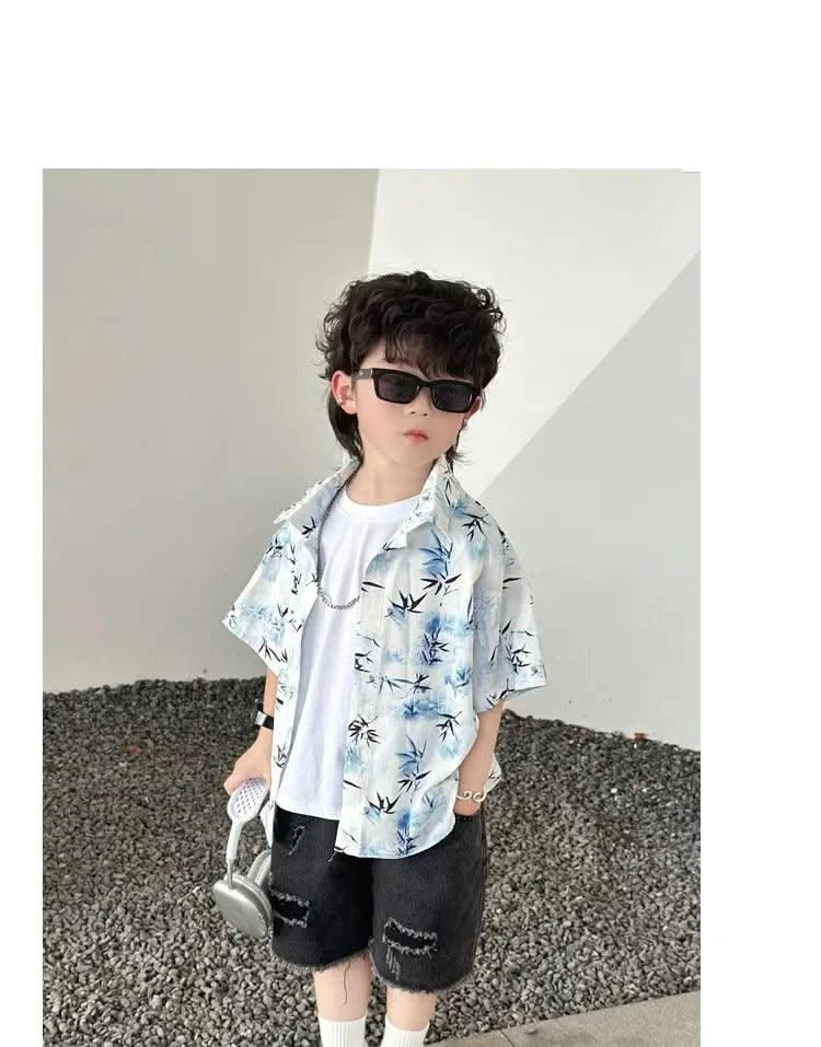 Resort Couple Look Parents and Children Summer Clothes Family Matching Holiday Clothing Mom Daughter Beach Dress Dad Son Shirts